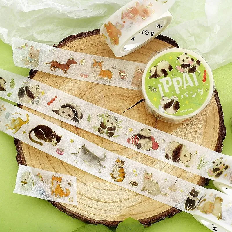BGM Washi Tape - Foil Stamping - IPPAI - Full of Pandas
