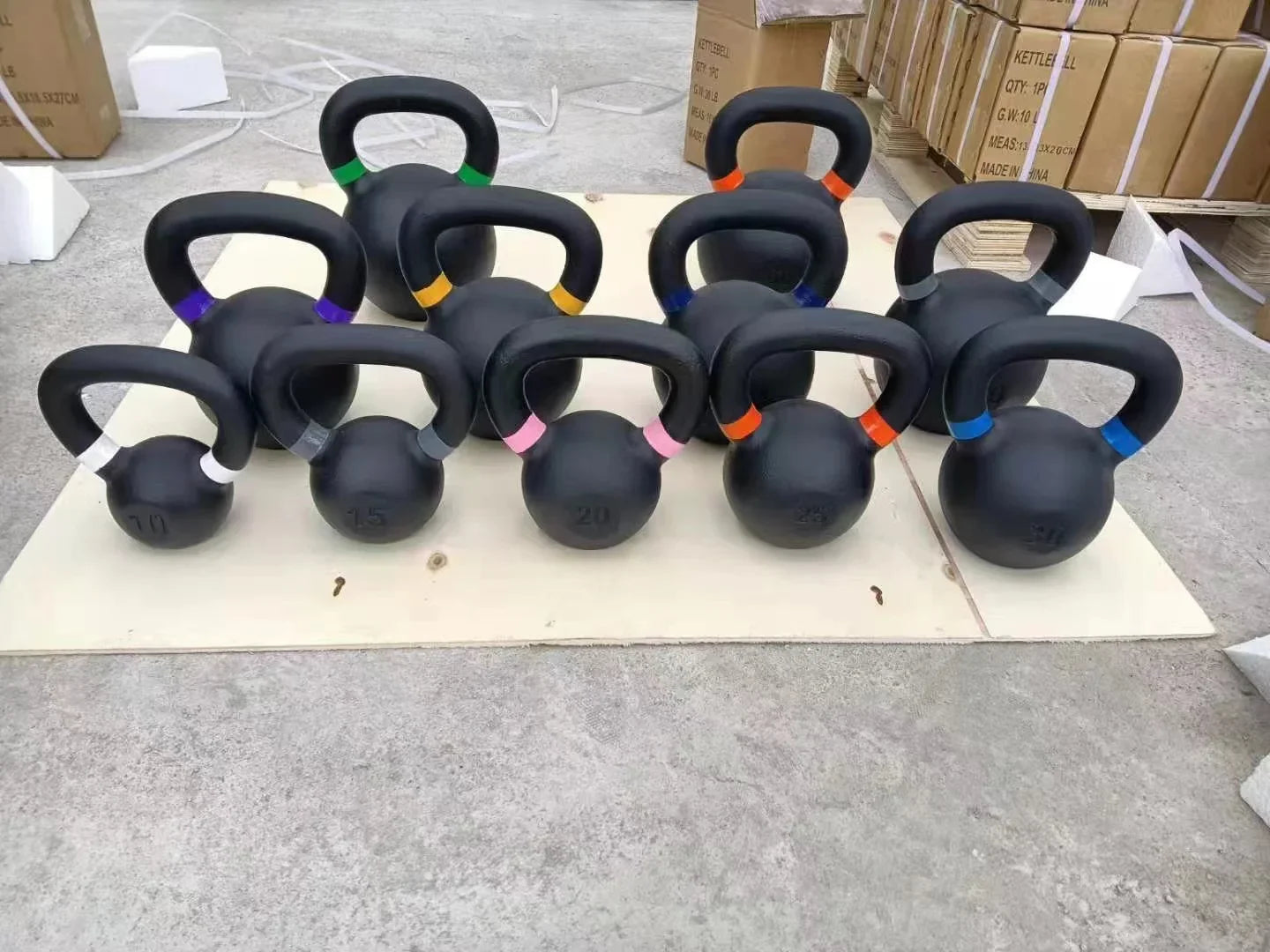 25LB Single Kettlebell Weights Cast Iron/Kettlebells Powder Coated - Strength Training Home Gym Full-body Exercises