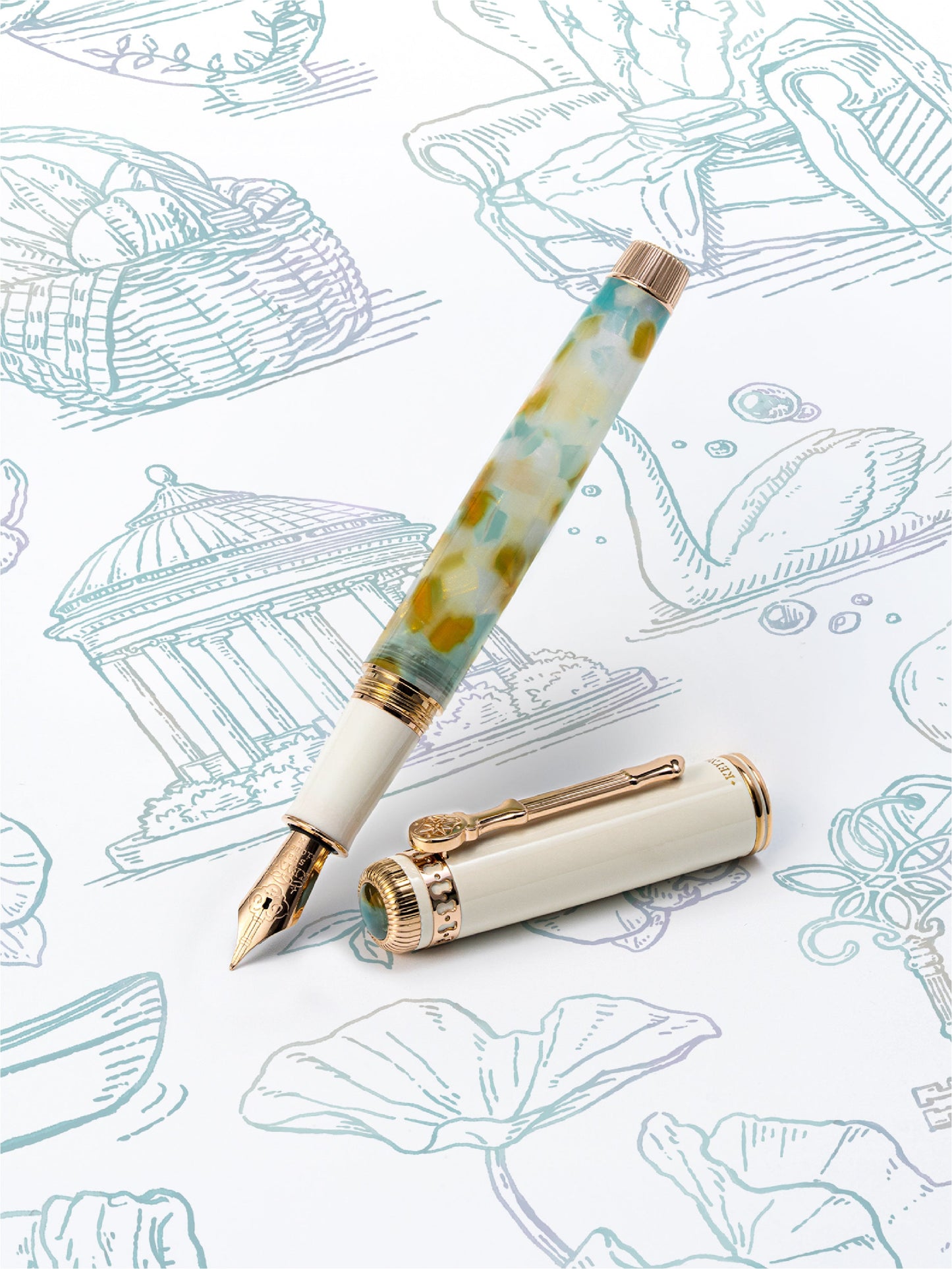 Dominant Industry - Keyno Fountain Pen - No. 001 Serenity