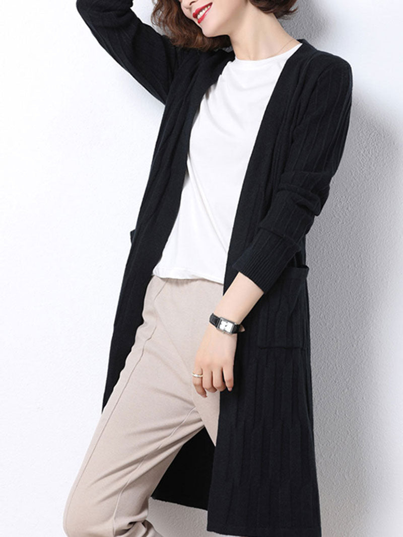 Chic Women's Long Knitted Cardigan | Eva Trends