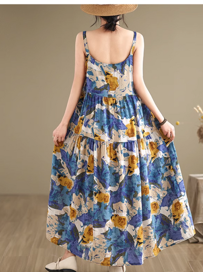 Women's Summer Sunny-Day Style Printed A-Line Dress