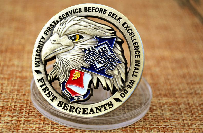 Challenge Hollow Eagle Head Insignia Coin