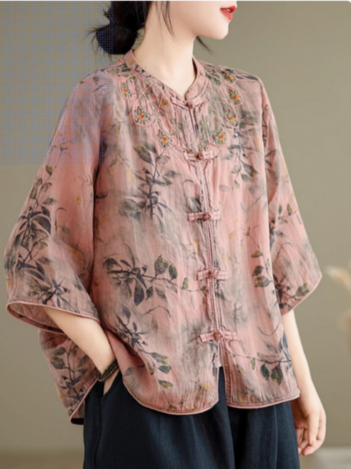 Women's Stylish Everyday Wear Large Size Floral Tops