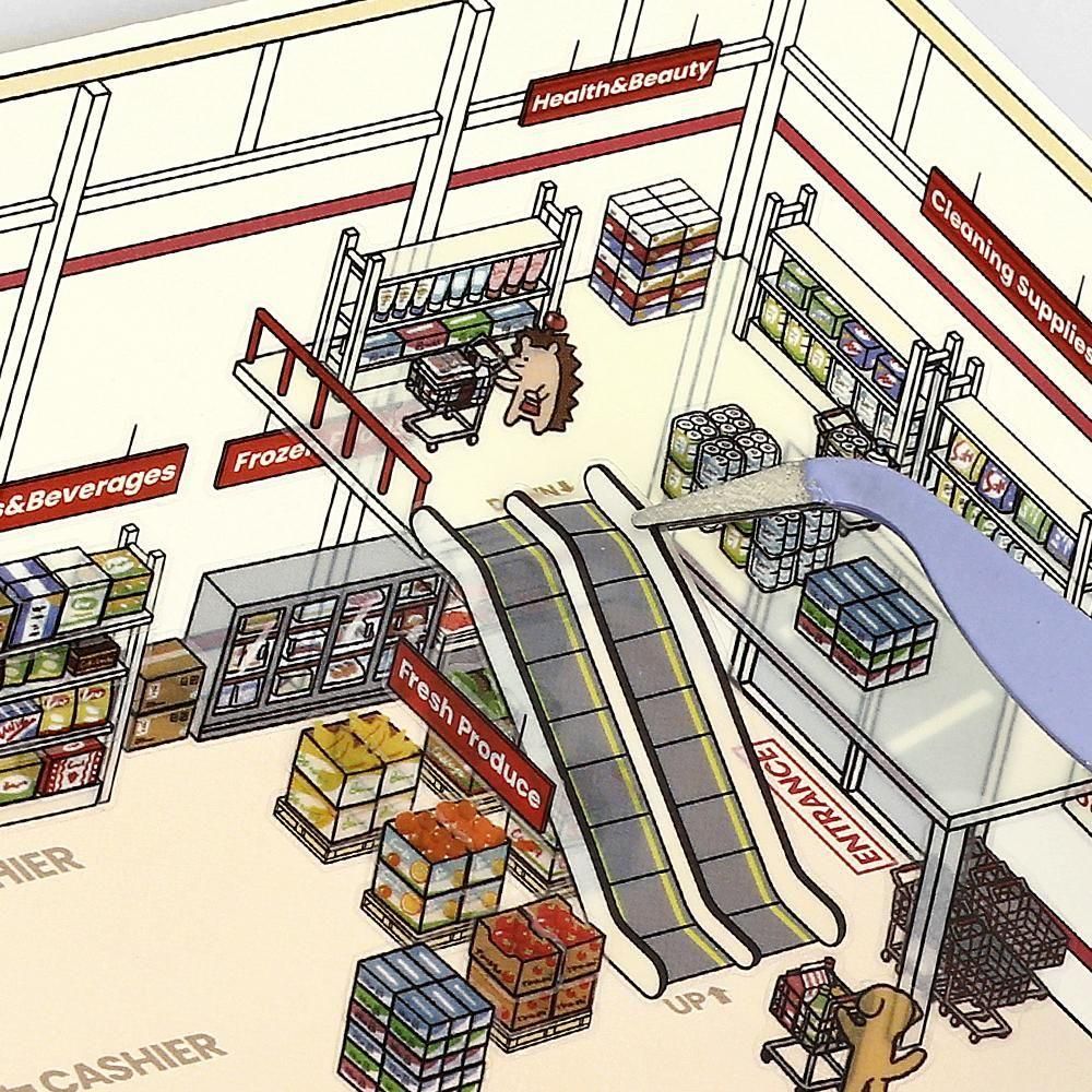 BGM Deco 2.5D Sticker - Diorama - Supermarket