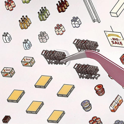 BGM Deco 2.5D Sticker - Diorama - Supermarket