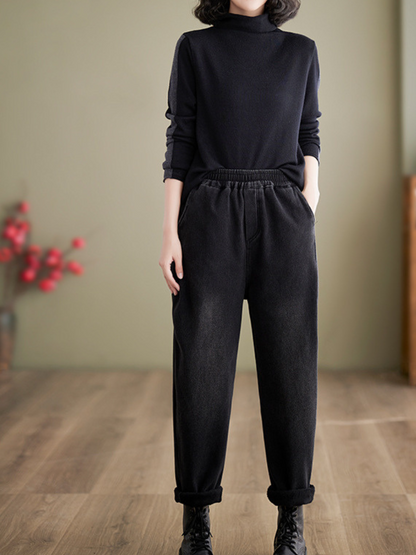 Women's Everyday Wear Stylish & Comfy Black Pocket Style Bottom