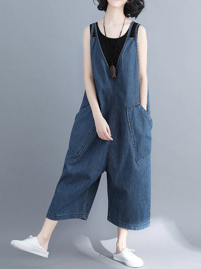 Trendy Relaxed Fit Dungarees for Women | Eva Trends