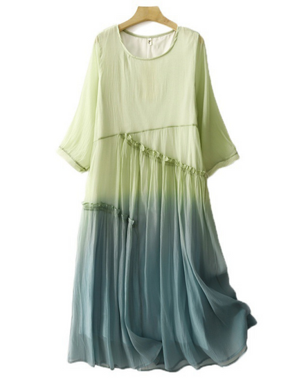 Gradient Women's High Waist Smock Dress | Eva Trends