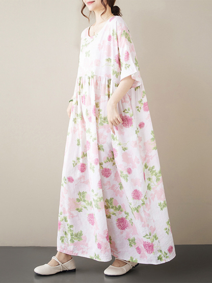 Chic Women's Summer Floral Printed Smock Dress | Eva Trends