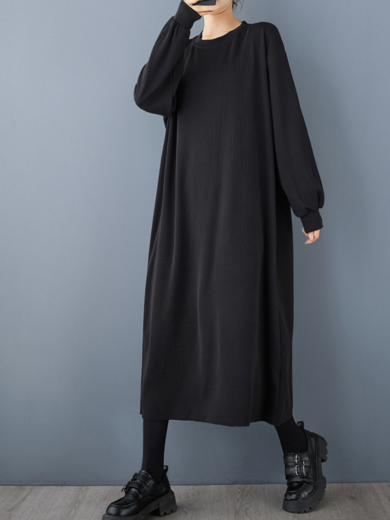 Chic & Cozy Women's Crew Neck Midi Dress | Eva Trends
