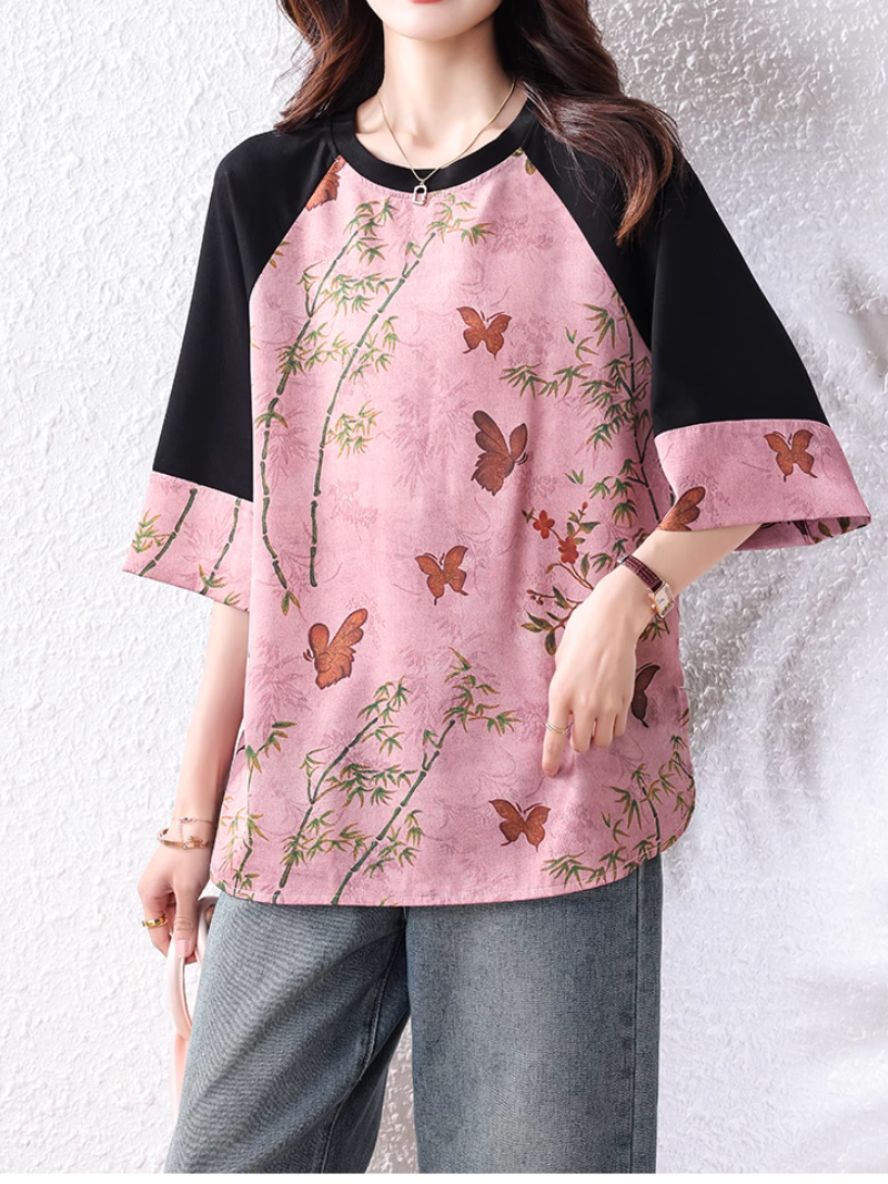 Stylish Women's Loose Western Floral Top | Eva Trends