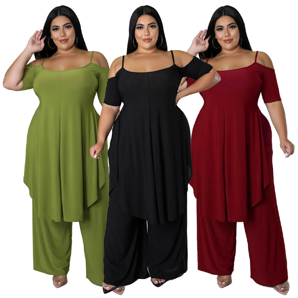 Arrival Solid-color Sexy Camisole Two-piece Set