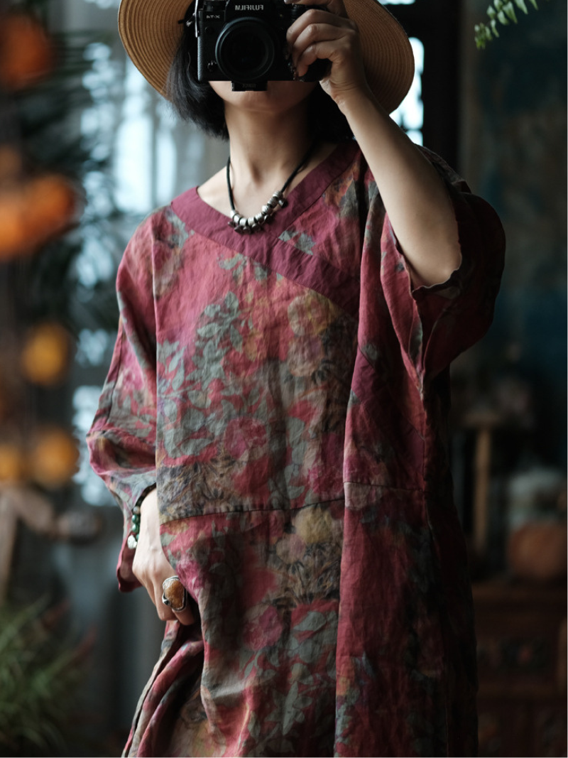 Women's Summer Stylish Relaxed Loose Printed Dress
