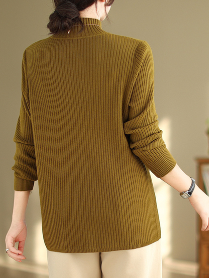 Cozy Women's Knitted Turtleneck Sweater | Eva Trends