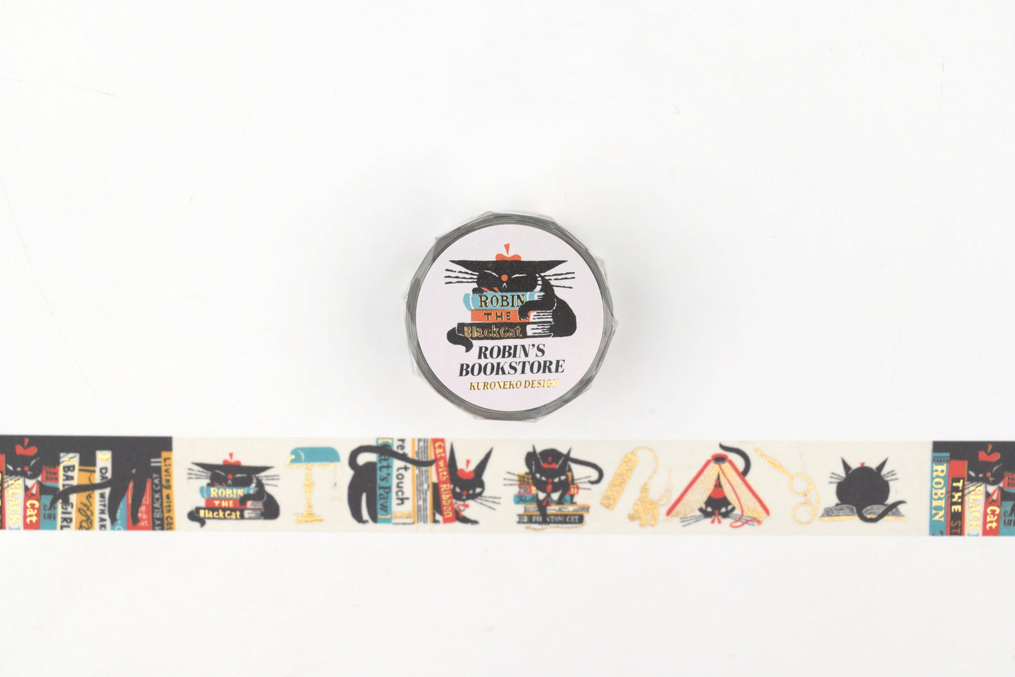 Cozyca - Black Cat Design Foil Stamping Washi Tape