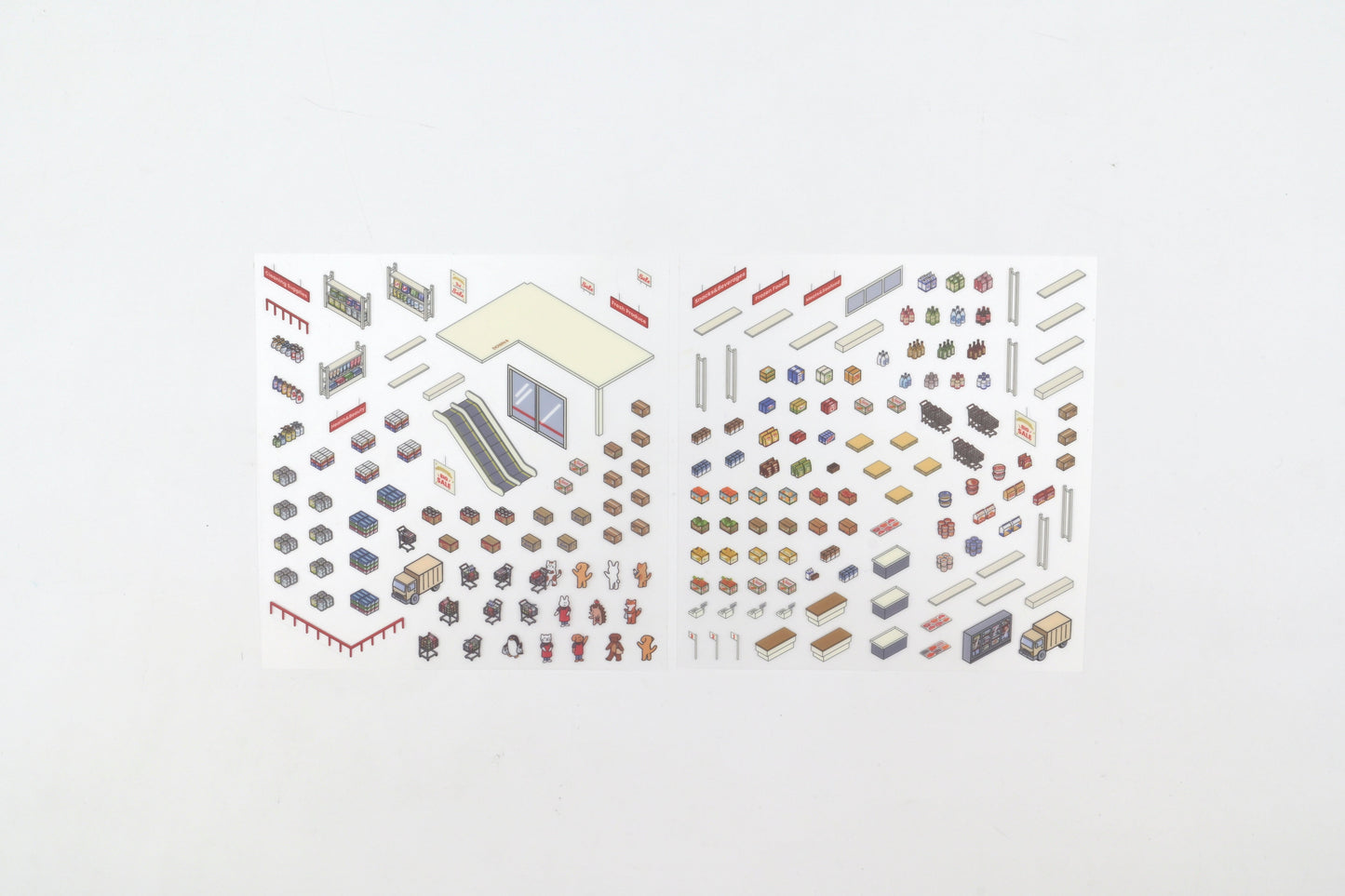 BGM Deco 2.5D Sticker - Diorama - Supermarket