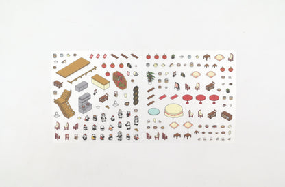 BGM Deco 2.5D Sticker - Diorama - Chinese Cuisine