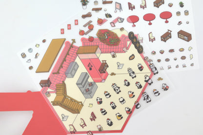 BGM Deco 2.5D Sticker - Diorama - Chinese Cuisine