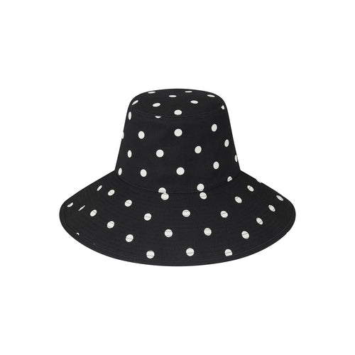 Holiday Bucket - Polka Dot Black