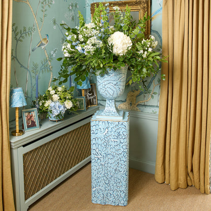 Blue Marble Urn & Pedestal