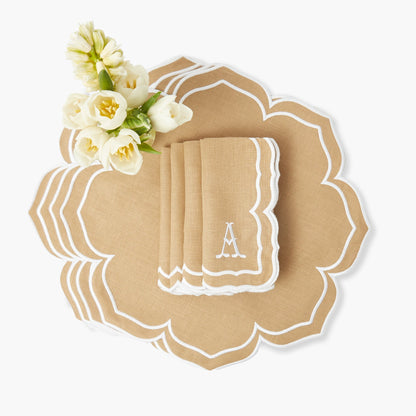 Sand Fleur Placemats & Napkins (Set of 4)