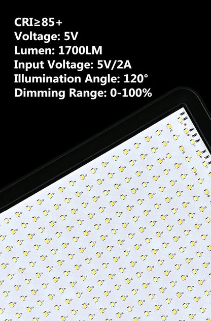 8/12 Inch LED Photography Video Panel Light Photo Studio Lighting Kit For Shoot Live Streaming Youbube With Tripod Stand