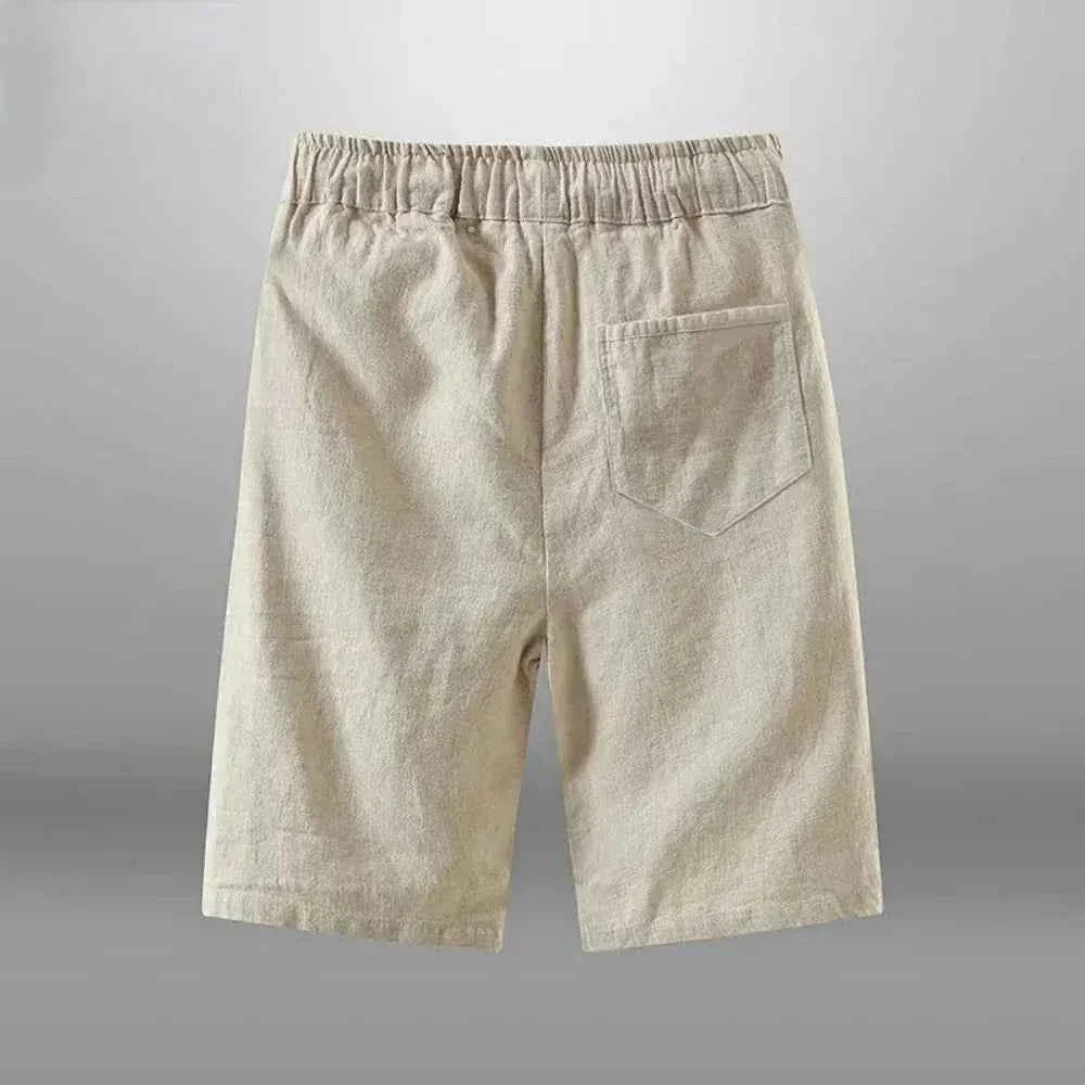 Men Shorts for Men Cotton Linen Casual Breathable Beach Shorts Men's Short Sweatpants Vacation Gym Basketball
