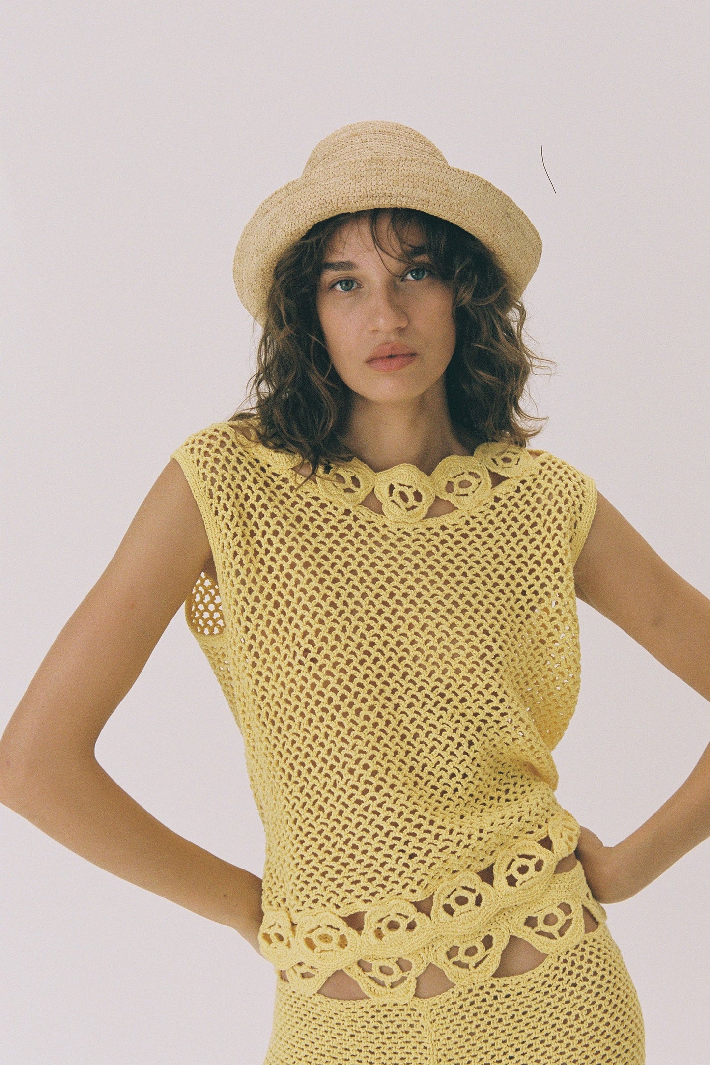 Shoal Bucket - Raffia Crochet - Packable