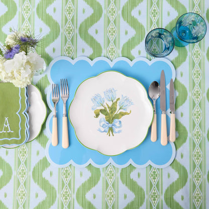Blue Tulip Dinner Plate