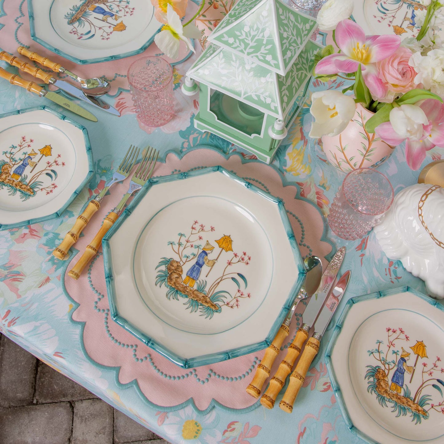 Patricia Blue Bamboo Starter Plate