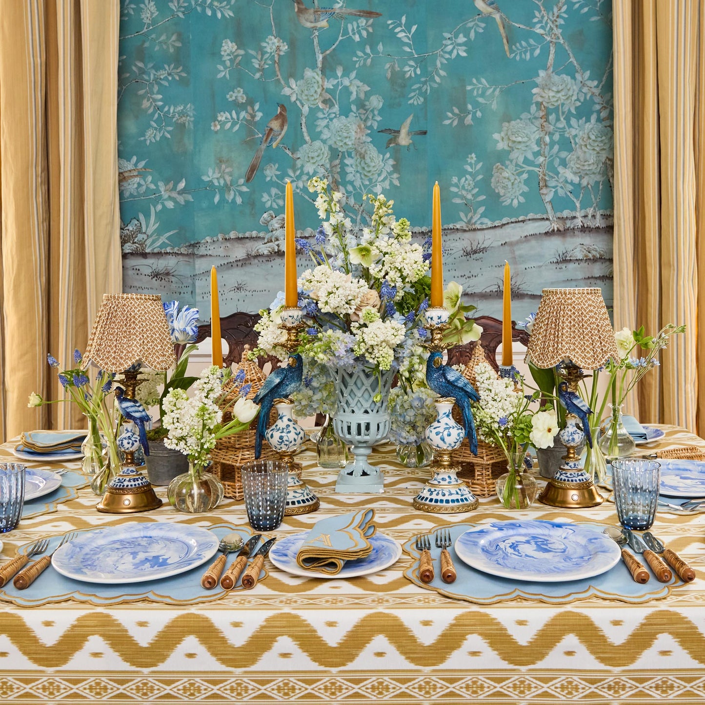 Julia Blue Marbled Dinner Plate