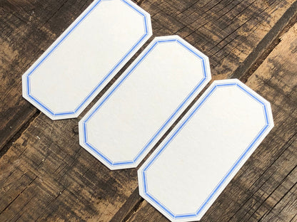 Classiky - Letterpress Label Card - Blue