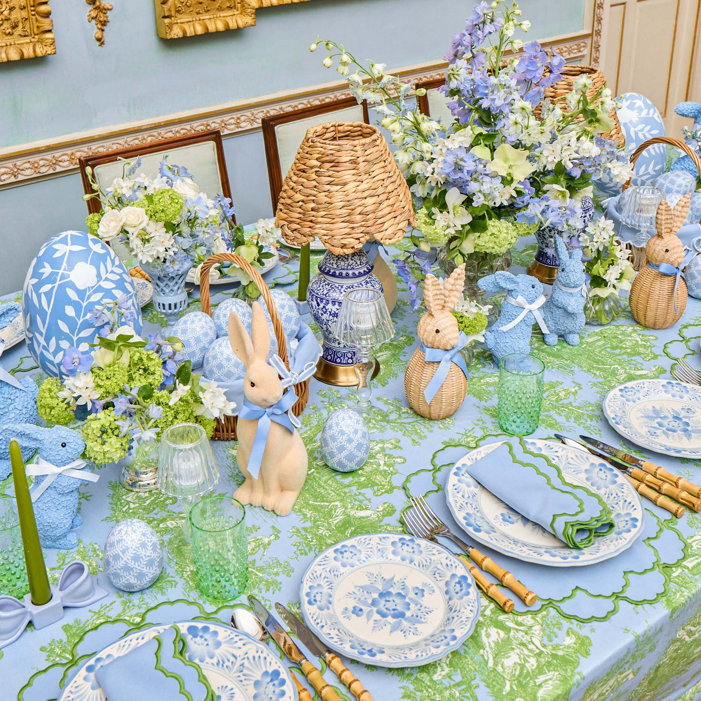 Blue Pandora Starter & Dinner Plates (Set of 8)