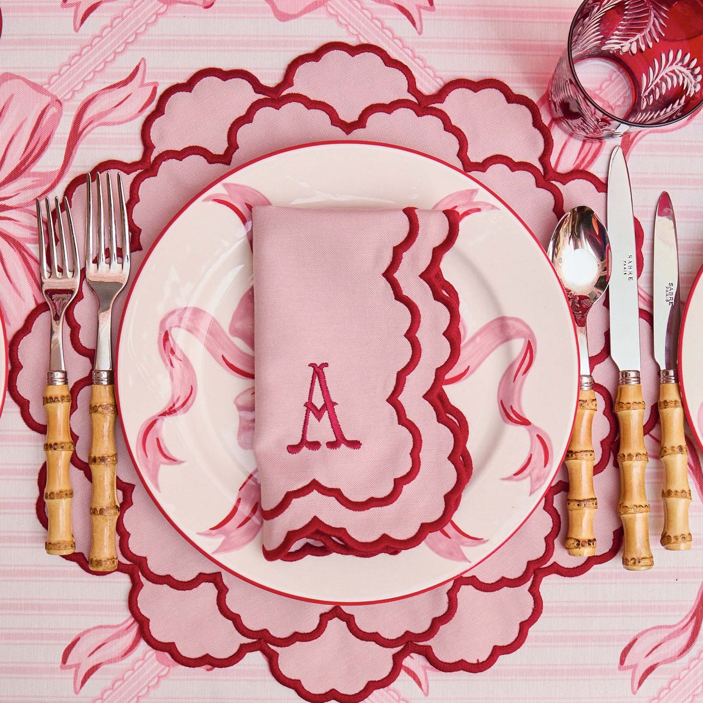 Pink & Red Lily Placemats (Set of 4)