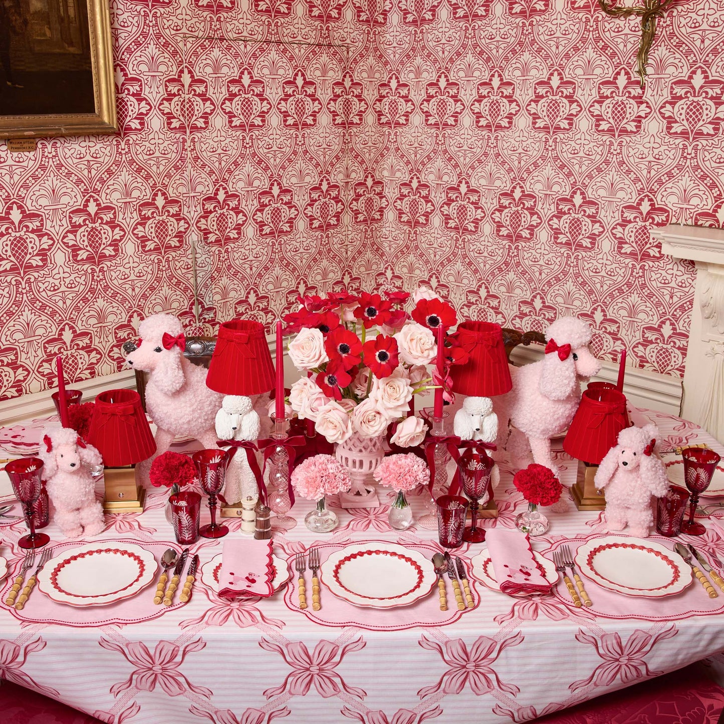 Pink Audrey Bow Tablecloth