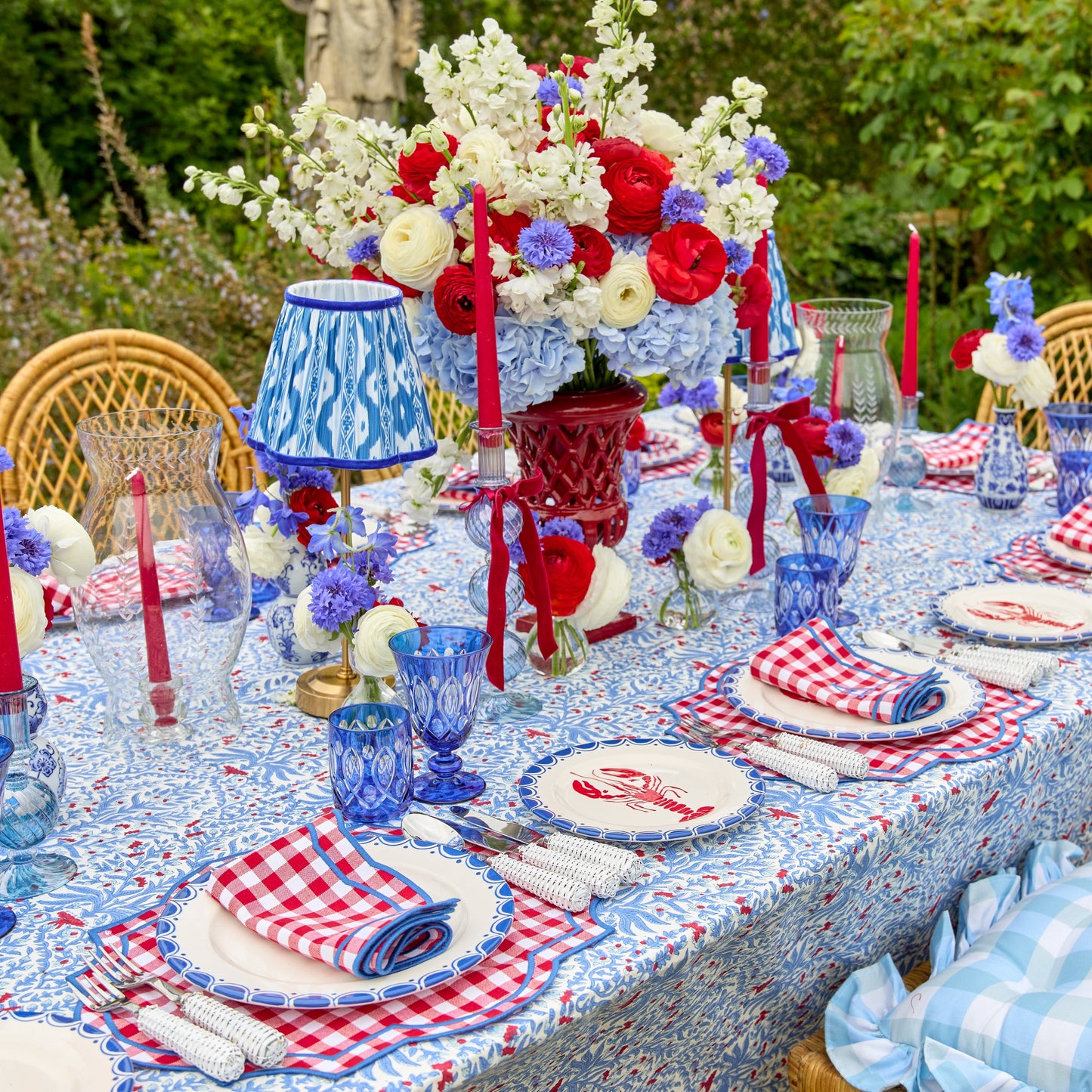 Red Gingham Felix Napkins (Set of 4)