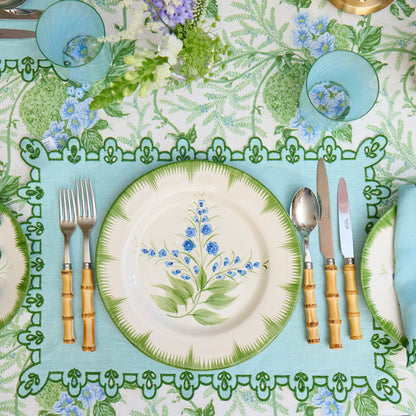 Green & Blue Lady Isabella's Garden Tablecloth