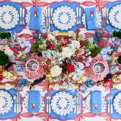 Blue & Red Eloise Placemats & Father Christmas Napkins (Set of 4)