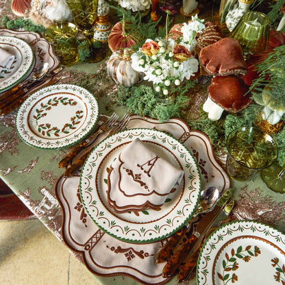 Taupe & Chocolate Doris Placemats (Set of 4)