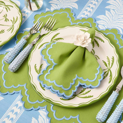 White Fiore Porcelain Napkin Rings (Set of 4)