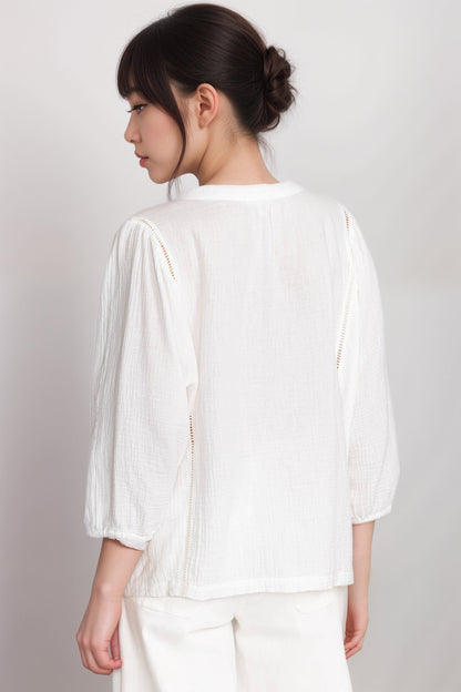 Johnny Was Calme Gauze Bishop Sleeve Blouse O21051-5 *