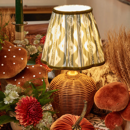 Olive Ikat Lampshade (18cm)