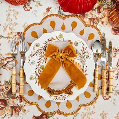 Taupe & Mustard Bettina Placemats (Set of 4)