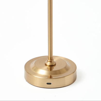 Edie Rechargeable Lamp with Olive Lotus Ruffle Shade (18cm)