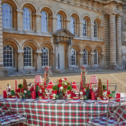Red Bow Laurel Placemats & Napkins (Set of 4)