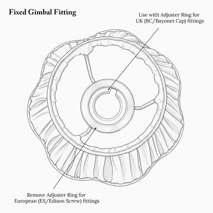 Olive Velvet Bow Lampshade (18cm)