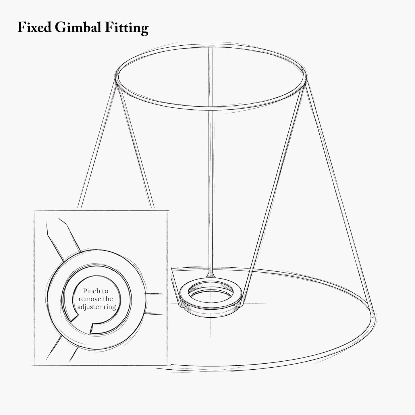 Red Striped Ruffle Lampshade (18cm)
