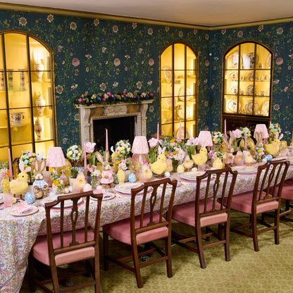 Large Yellow Floral Tole Egg