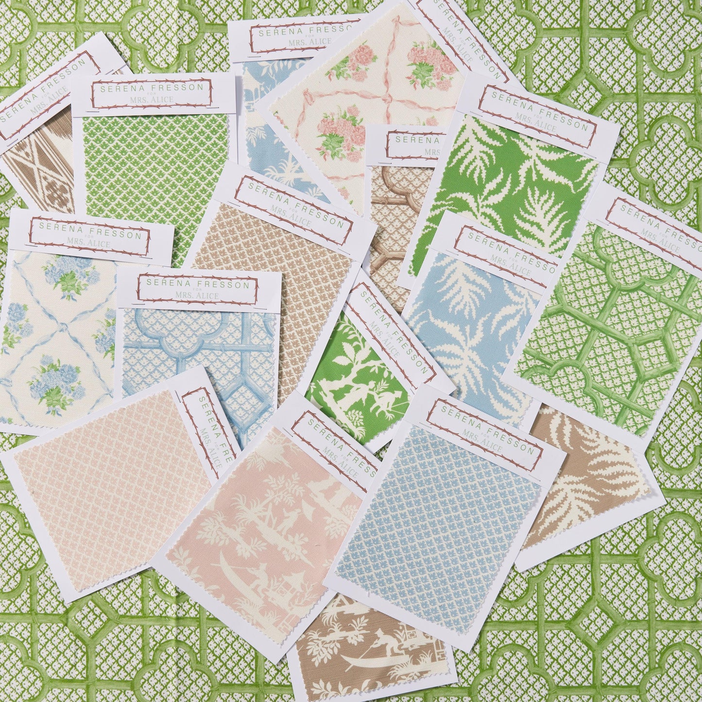 Putty Trailing Ferns Fabric
