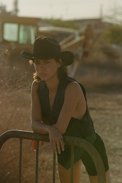 Raffia Cowboy - Noir